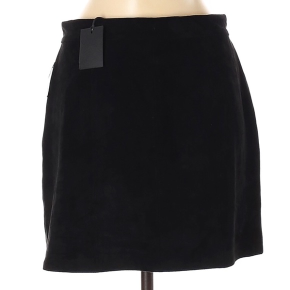 - nPHILANTHROPY Faye Zip Faux Sude Mini Skir… - Picture 4 of 4